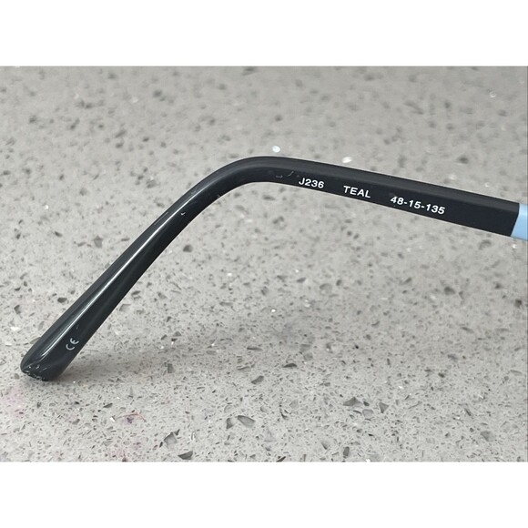 JONES NEW YORK J236 TEAL Eyeglasses Frames ONLY rectangle full rim 48-15-135 - Picture 9 of 15